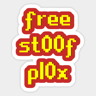 free st00f pl0x OSRS Sticker